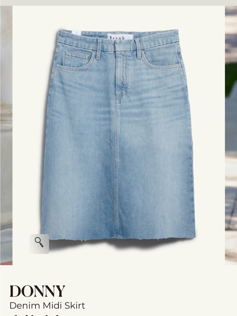 Frank & Eileen Donny Light Blue Denim Midi Skirt - Picture 4 of 6